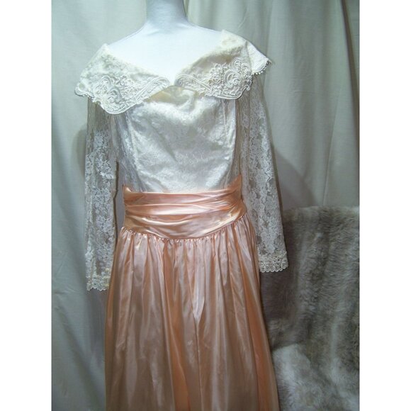 Vintage Jessica McClintock Bridal Dress Gown Size 16 Halloween Wedding Cosplay - Picture 2 of 14